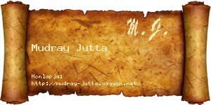 Mudray Jutta névjegykártya